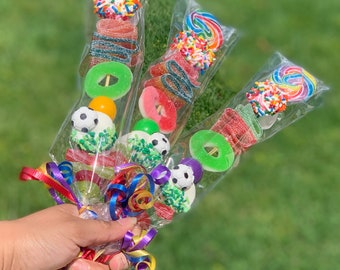 Soccer Theme Candy Kabobs - Sports Party Favors - Football Favors - Baseball Party Favors - Birthday Party Favors