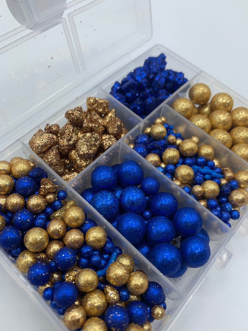 Royal Blue and Gold Glitter Sprinkles Set Etsy