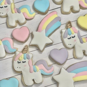 Unicorn Sugar Cookies, Unicorn Themed Cookies, Sugar Cookies, Unicorn Birthday