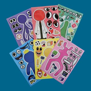 Rainbow Friends Make a Face Sticker Set - Lustiges Aufkleberset für Kinder & Sammler