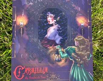Carmilla Print 8.5 x 11" | Gothic Horror Art | Vampire Art