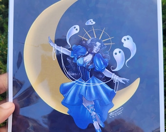 Ghost Witch - Holographic Art Print