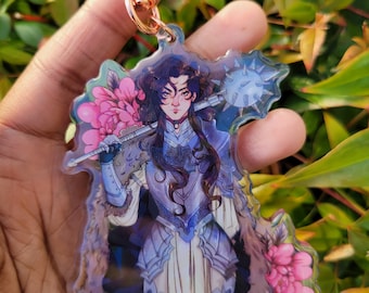 Lady Knights | 3.5" Holographic Epoxy Charm