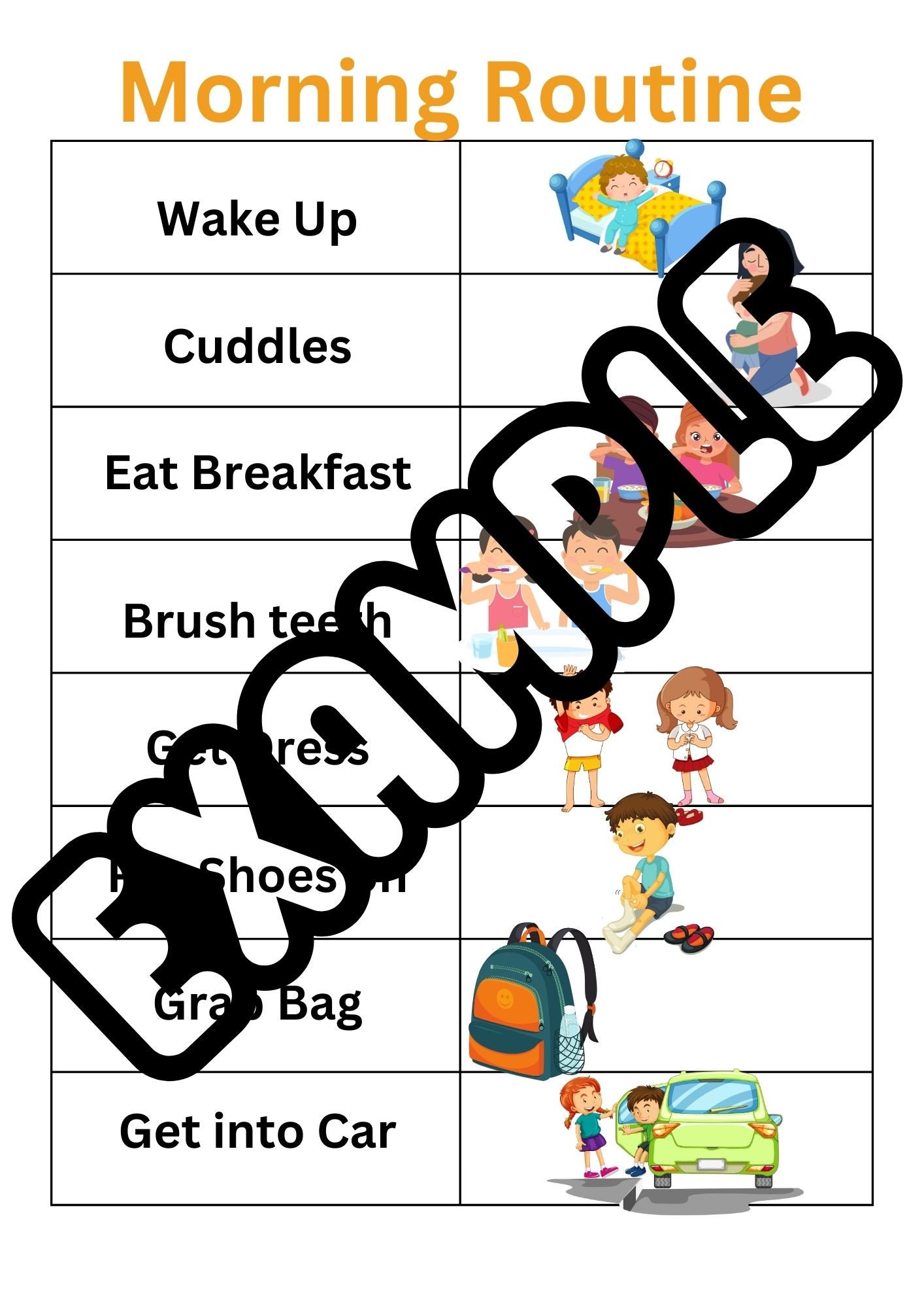 Digital Visual Schedule for Children With ADHD. - Etsy