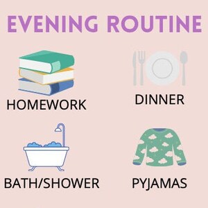 Evening Routine for kids ADHD/ODD printable
