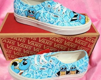 Squirtle Squad Hand Painted Vans Women's Size 7