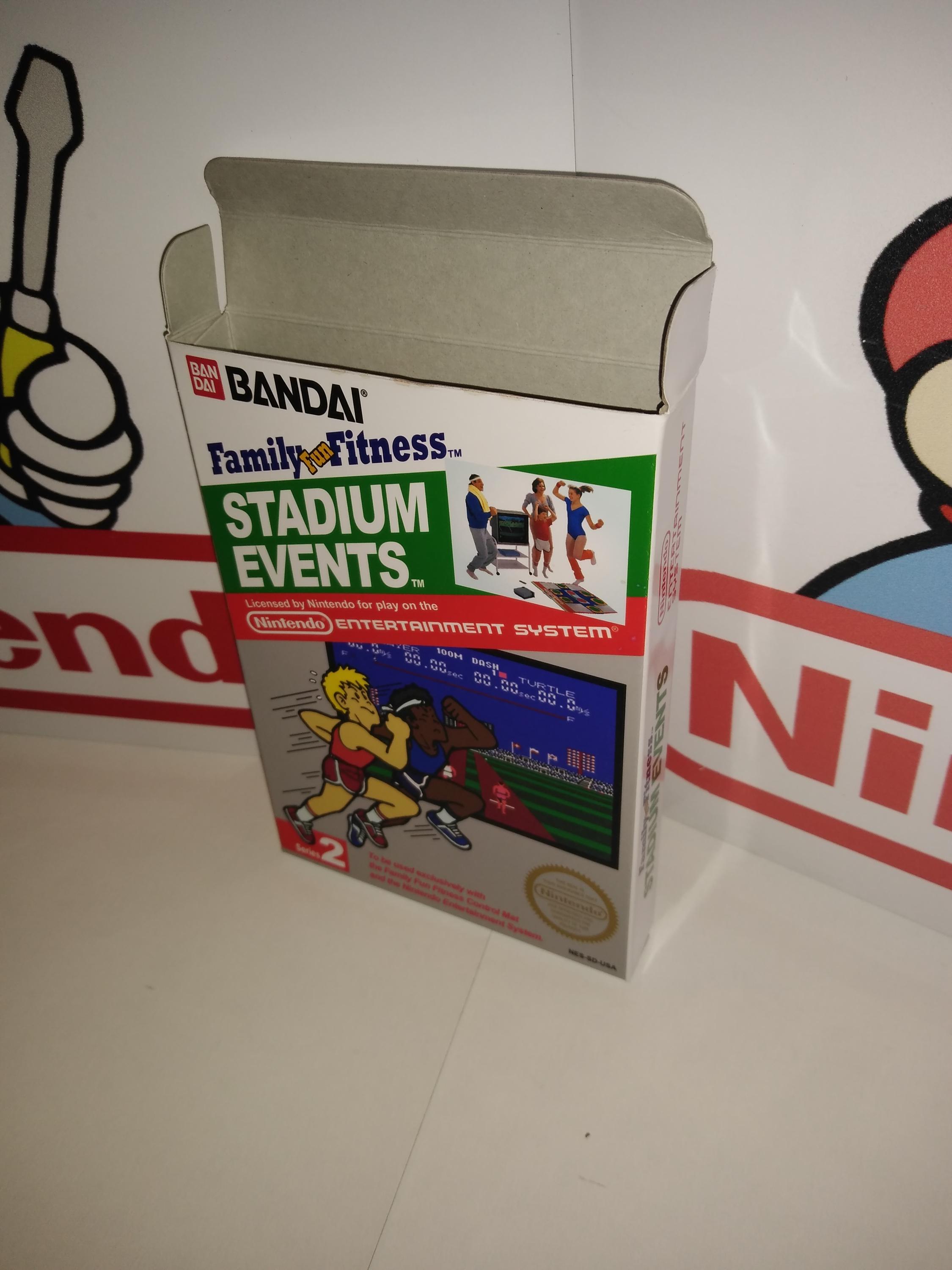 Family Fitness Stadium Events Replacement Box - Nintendo NES