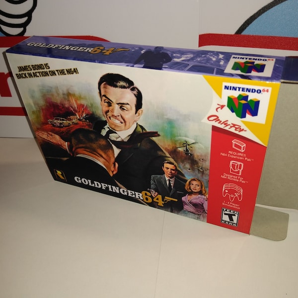 Goldfinger 64 Replacement Box - N64 Nintendo 64 Romhack - Highest Quality Boxes in the World!