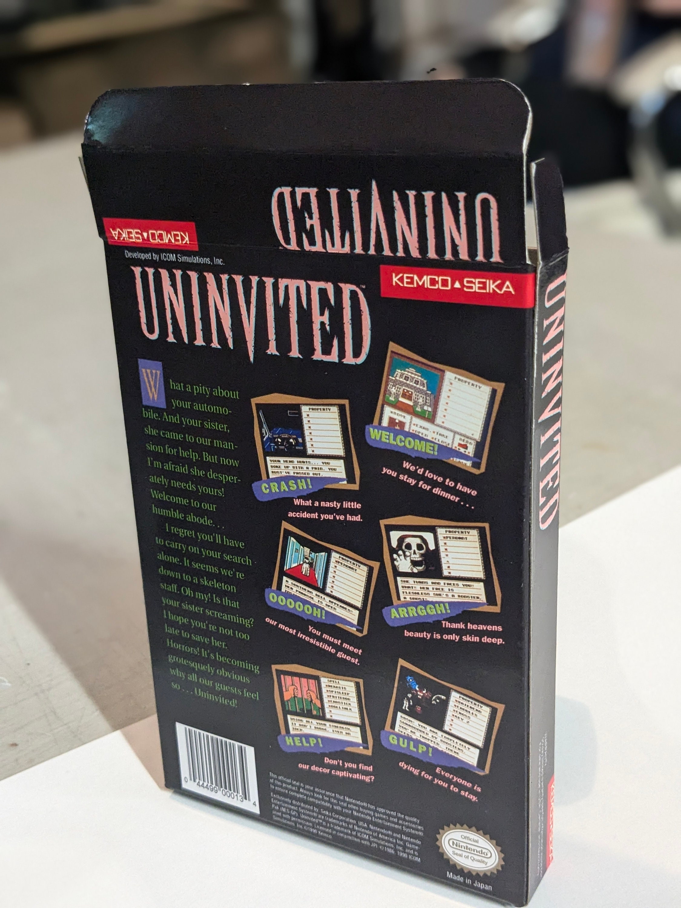 Nes Dialog Box Uninvited Replacement Box - Nintendo NES - Highest Quality Boxes in the ...