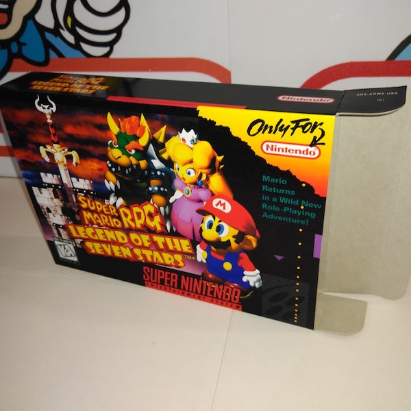 Super Mario RPG Replacement Box - Super Nintendo SNES - Highest Quality Boxes in the World!