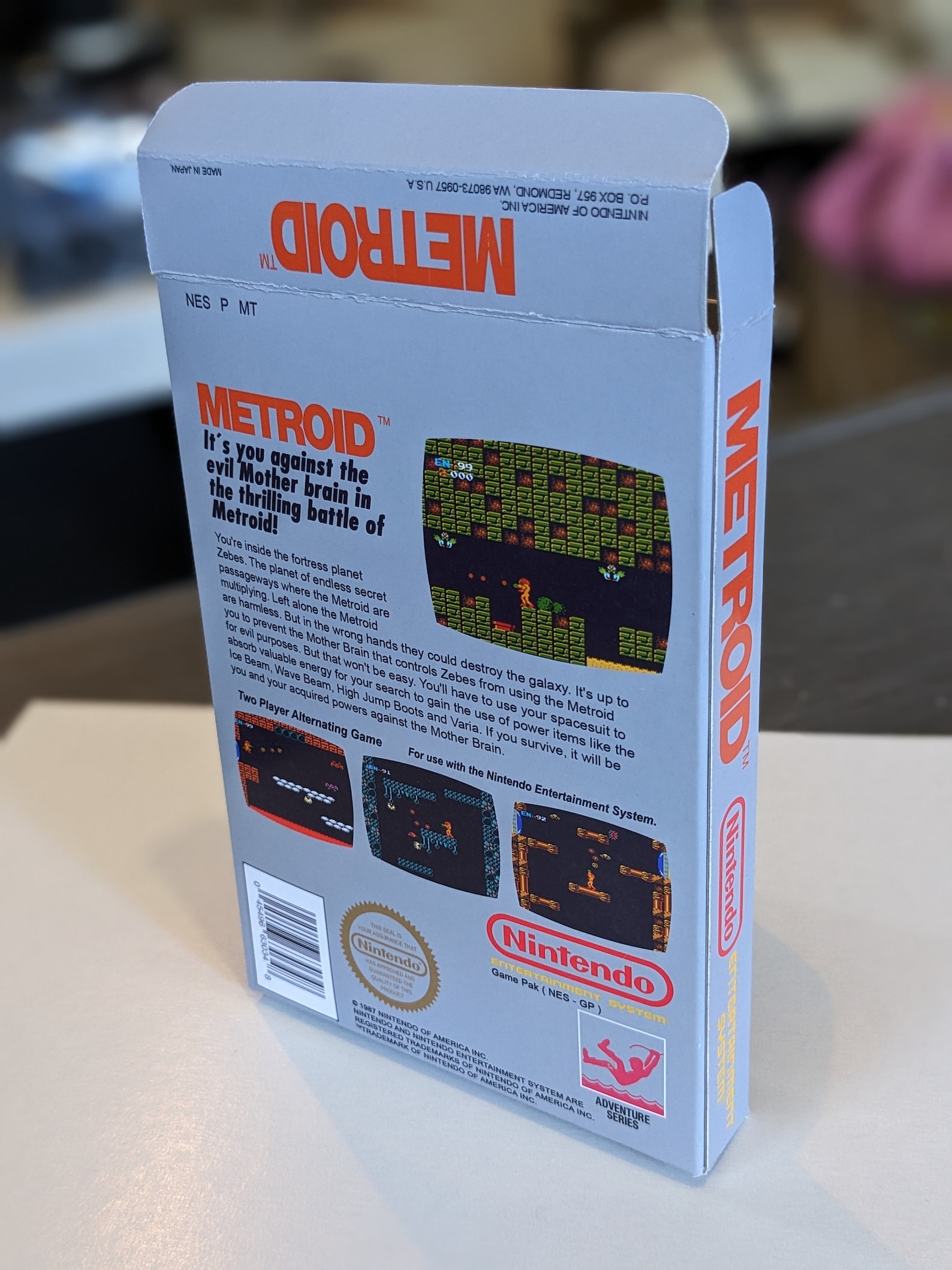 Hyper Metroid Box Metroid Replacement Box - Nintendo NES - Highest Quality Boxes in the ...
