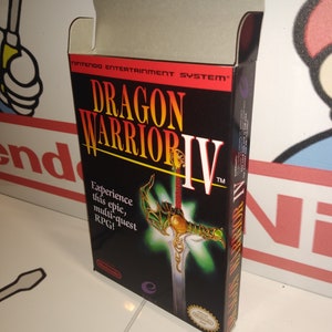 Dragon Warrior 4 IV Replacement Box - Dragon Quest Nintendo NES - Highest Quality Boxes in the World!