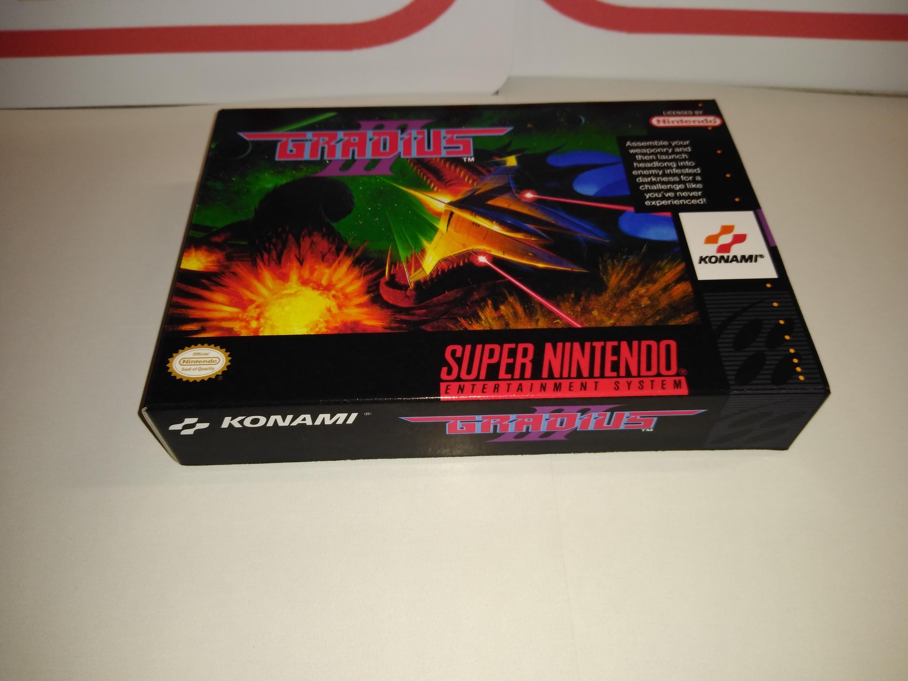 Gradius III 3 Replacement Box - Super Nintendo SNES - Highest Quality ...