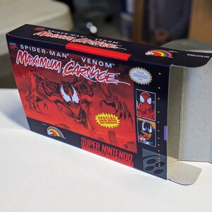 Spider-Man and Venom: Maximum Carnage Ersättningsbox - Super Nintendo SNES - Boxar av högsta kvalitet i världen!