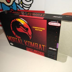 Mortal Kombat Replacement Box - Super Nintendo SNES - Highest Quality Boxes in the World!