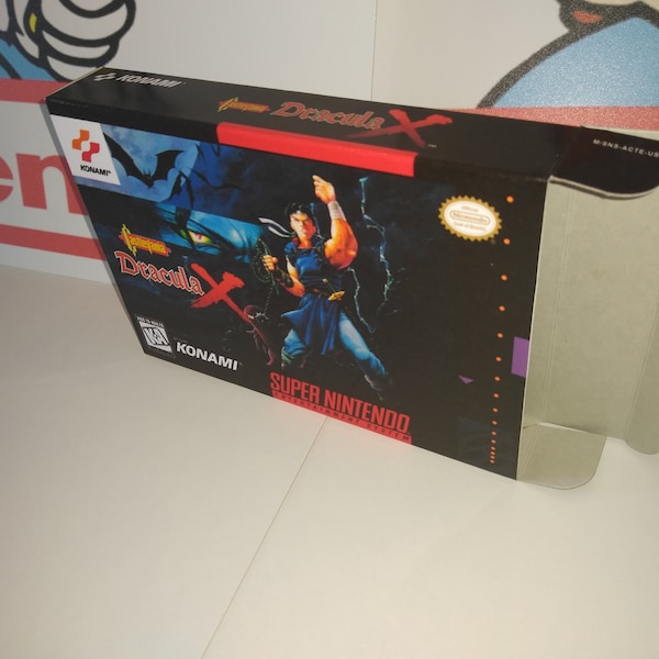 Castlevania: Dracula X Replacement Box - Super Nintendo SNES - Highest Quality Boxes in the World!