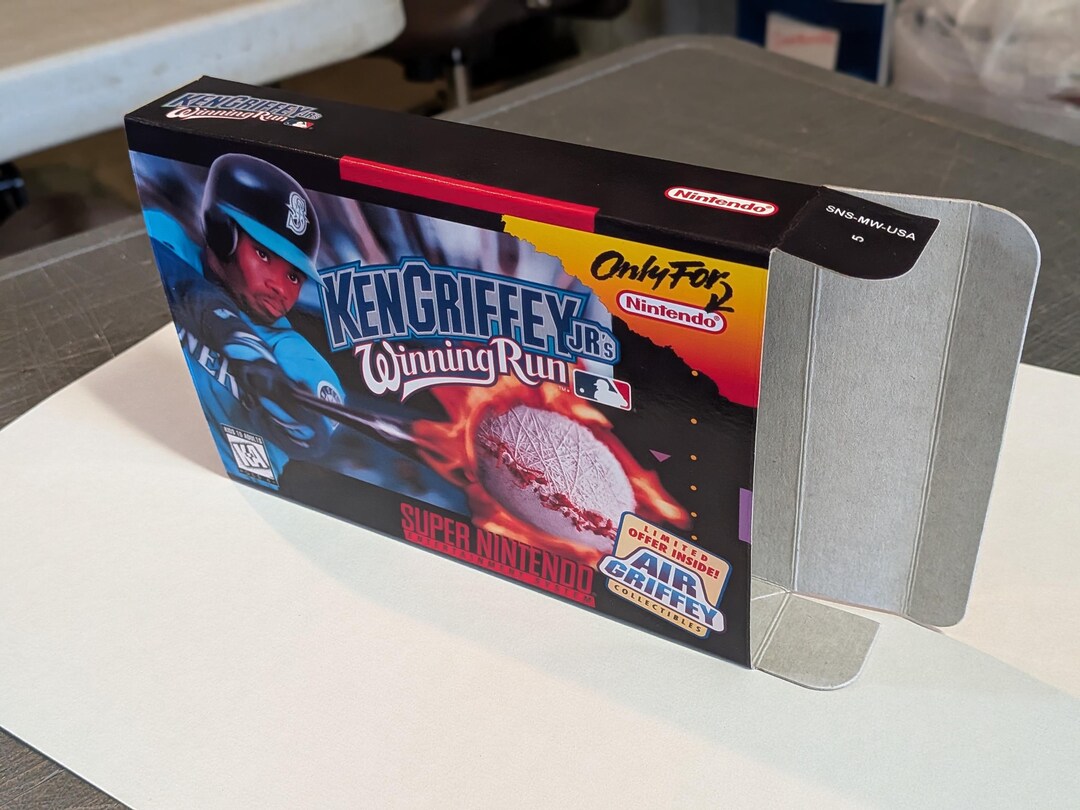 Winning Box Ken Griffey Jr's Winning Run Replacement Box - Super Nintendo SNES ...