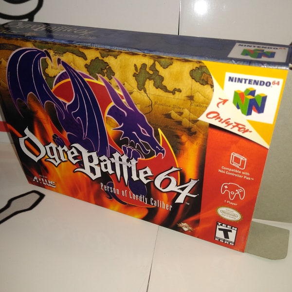 Ogre Battle 64 Replacement Box - N64 Nintendo 64 - Highest Quality Boxes in the World!