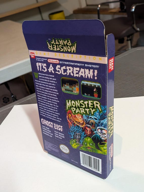 Monster Party Replacement Box - Nintendo NES - Highest Quality