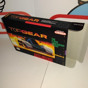 Top Gear Replacement Box - Super Nintendo SNES - Highest Quality Boxes in the World!