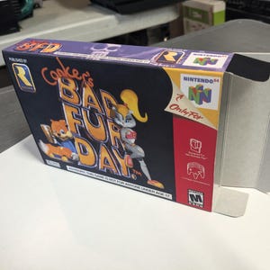 Conker&#39;s Bad Fur Day Replacement Box - N64 Nintendo 64 - Highest Quality Boxes in the World!