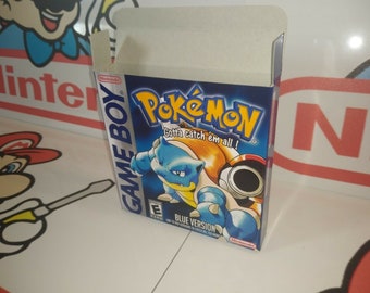 Pokemon Blue Replacement Box - Nintendo Game Boy - Highest Quality Boxes in the World!