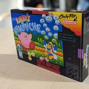 Kirby&#39;s Avalanche Replacement Box - Super Nintendo SNES - Highest Quality Boxes in the World!
