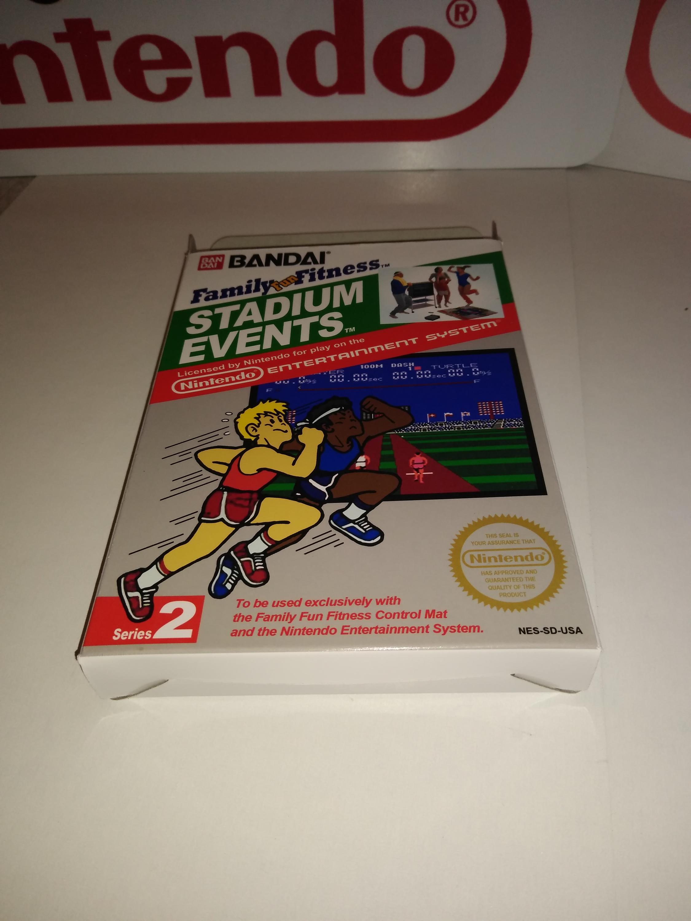 Family Fitness Stadium Events Replacement Box - Nintendo NES