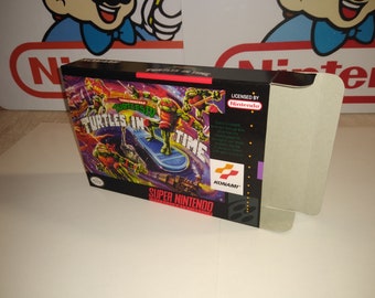 Teenage Mutant Ninja Turtles IV Turtles in Time Replacement Box - Super Nintendo SNES - Highest Quality Boxes in the World!