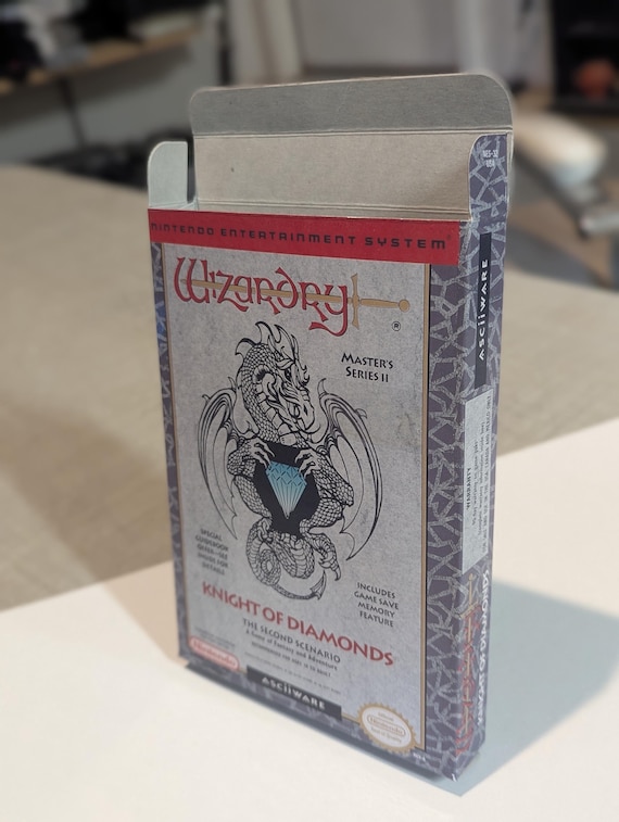 Wizardry II: the Knight of Diamonds Replacement Box - Nintendo NES