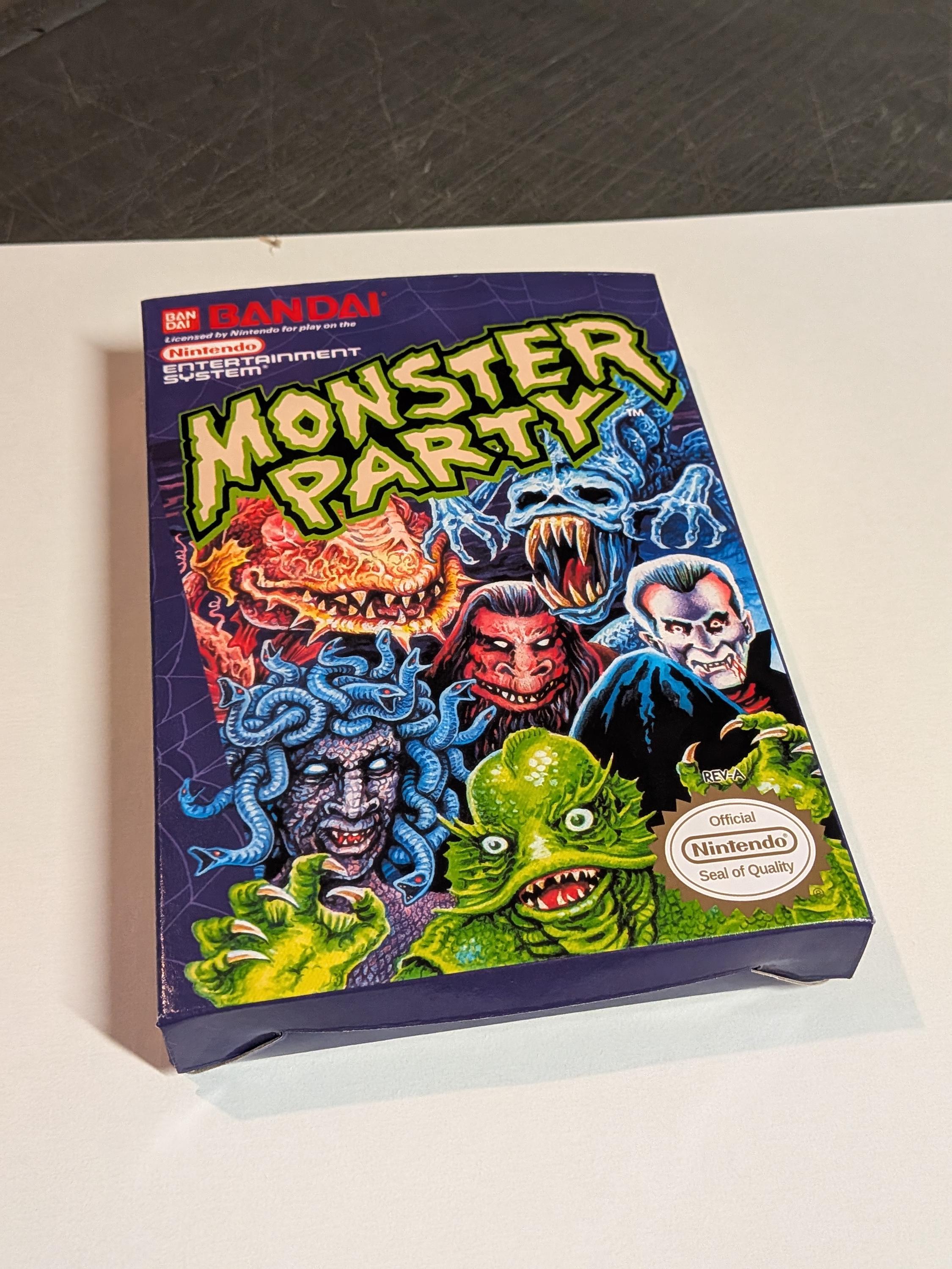 Monster Party Replacement Box - Nintendo NES - Highest Quality 