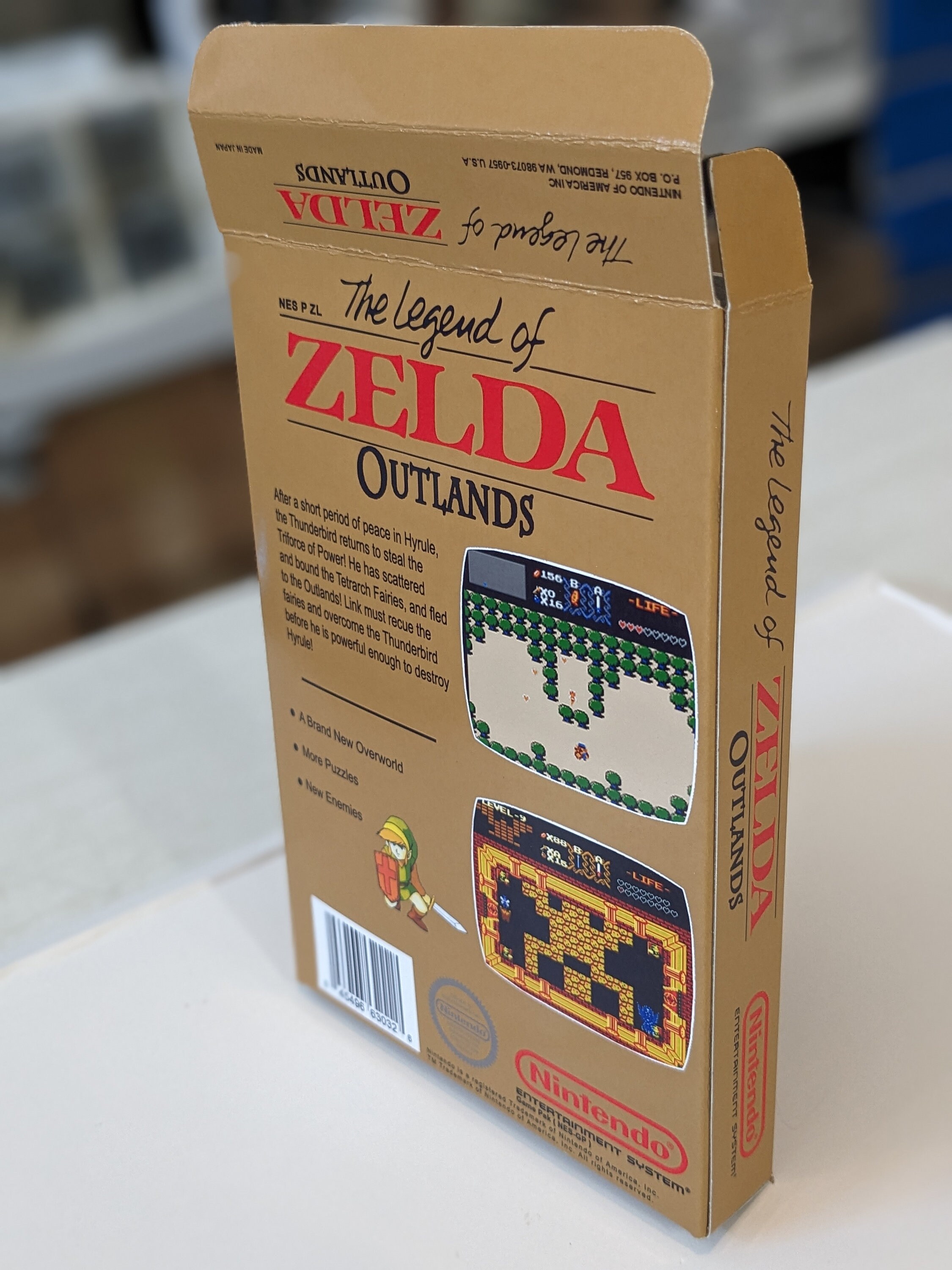 The Legend of Zelda Outlands Replacement Box - Nintendo NES