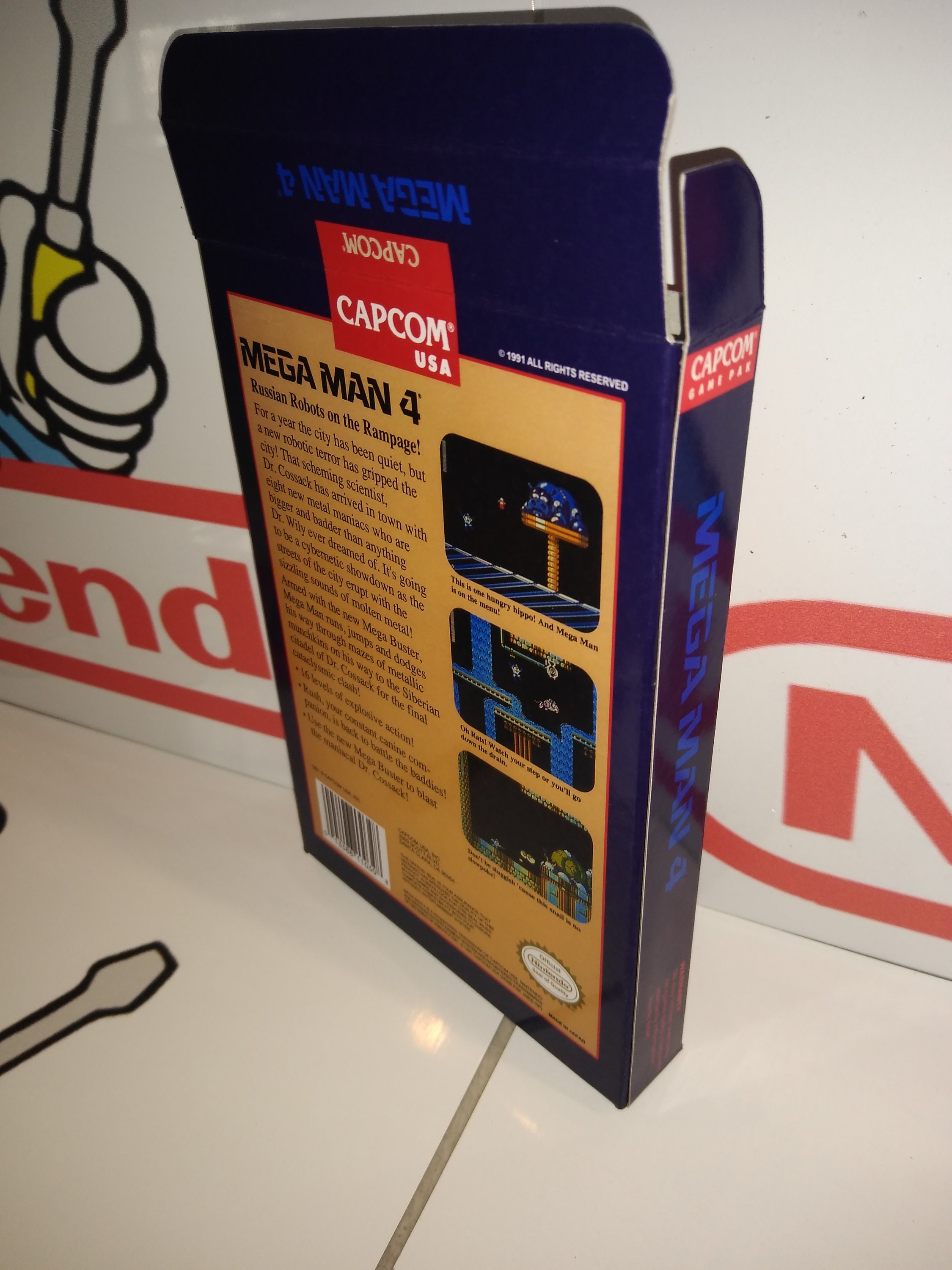 Mega Man 4 Replacement Box - Nintendo NES - Highest Quality Boxes