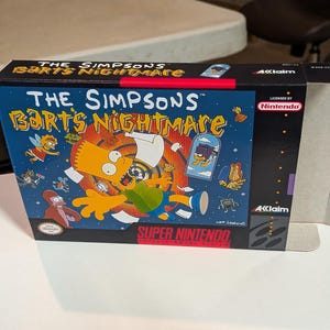The Simpsons Bart&#39;s Nightmare Replacement Box - Super Nintendo SNES - Highest Quality Boxes in the World!