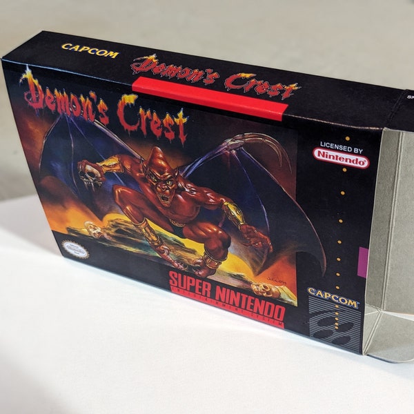 Demon's Crest Replacement Box - Super Nintendo SNES - Highest Quality Boxes in the World!