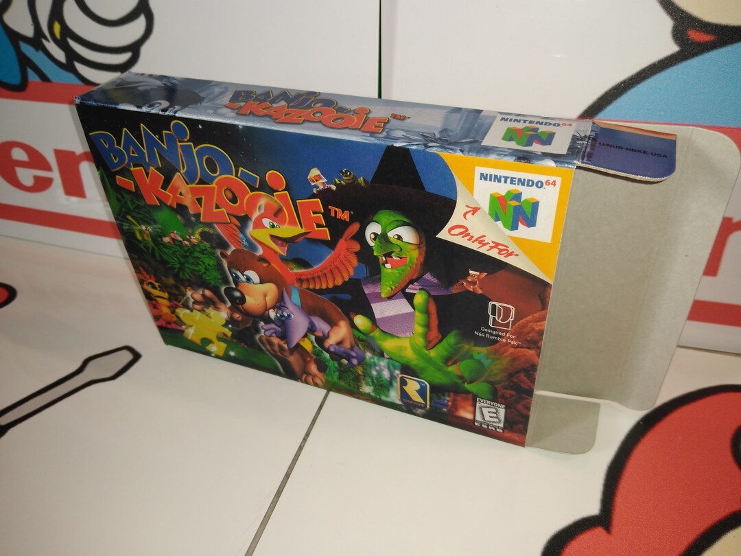 Banjo Kazooie Replacement Box N64 Nintendo 64 Highest Quality Boxes in