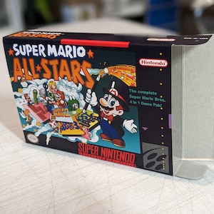 Super Mario All Stars Replacement Box - Super Nintendo SNES - Highest Quality Boxes in the World!