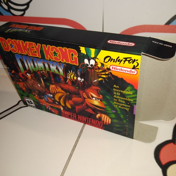 Donkey Kong Country Replacement Box - Super Nintendo SNES - Highest Quality Boxes in the World!