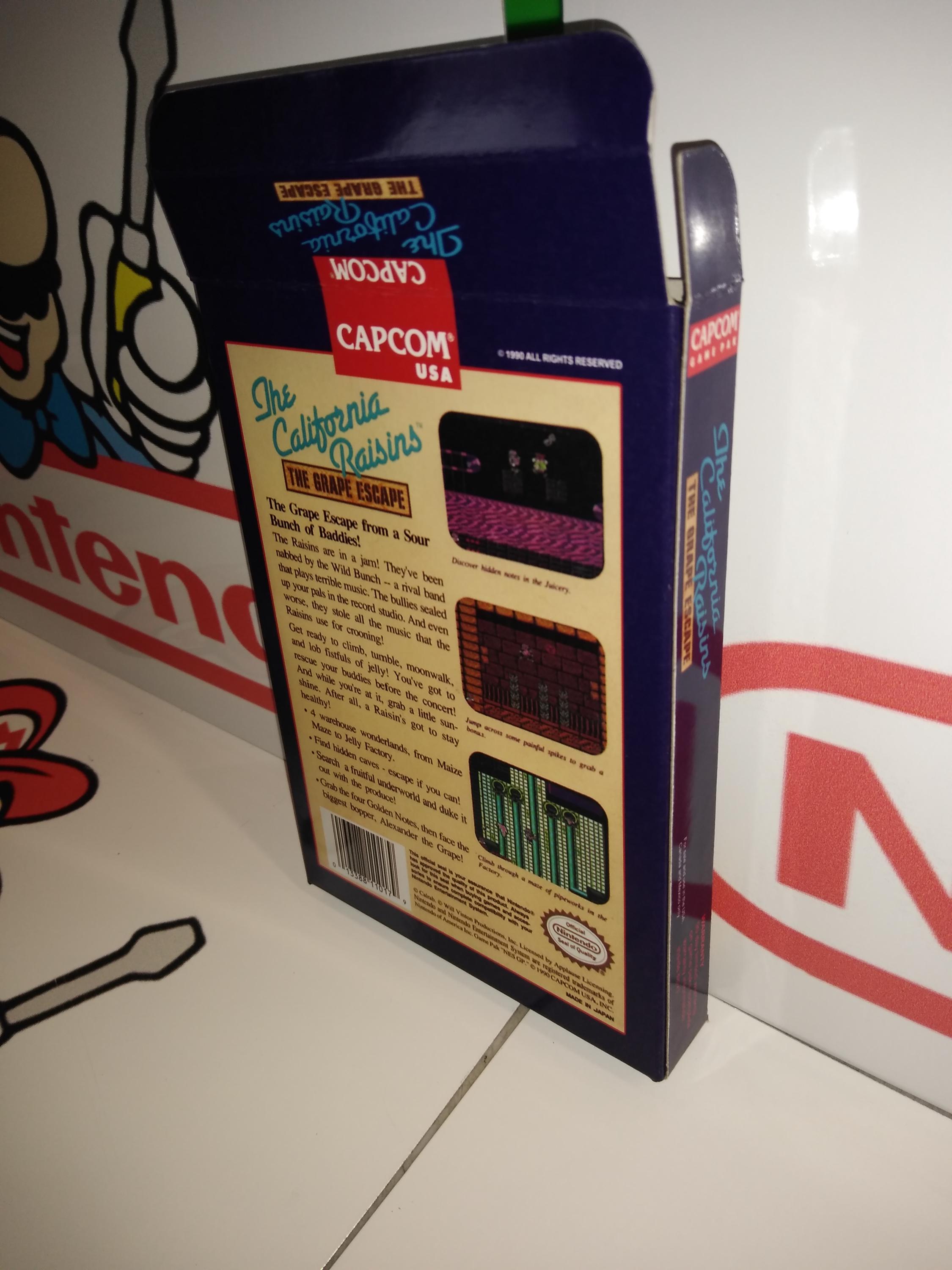 The California Raisins: the Grape Escape Replacement Box - Nintendo NES ...