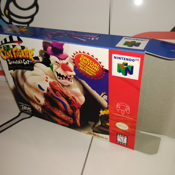 Clay Fighter Sculptor's Cut Replacement Box - N64 Nintendo 64 - Highest Quality Boxes in the World!