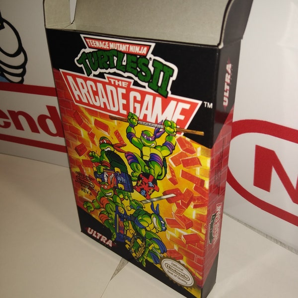 Teenage Mutant Ninja Turtles II (2) The Arcade Game Replacement Box - Nintendo NES - Highest Quality Boxes in the World!
