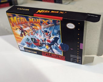 Mega Man X3 Replacement Box - Super Nintendo SNES - Highest Quality Boxes in the World!