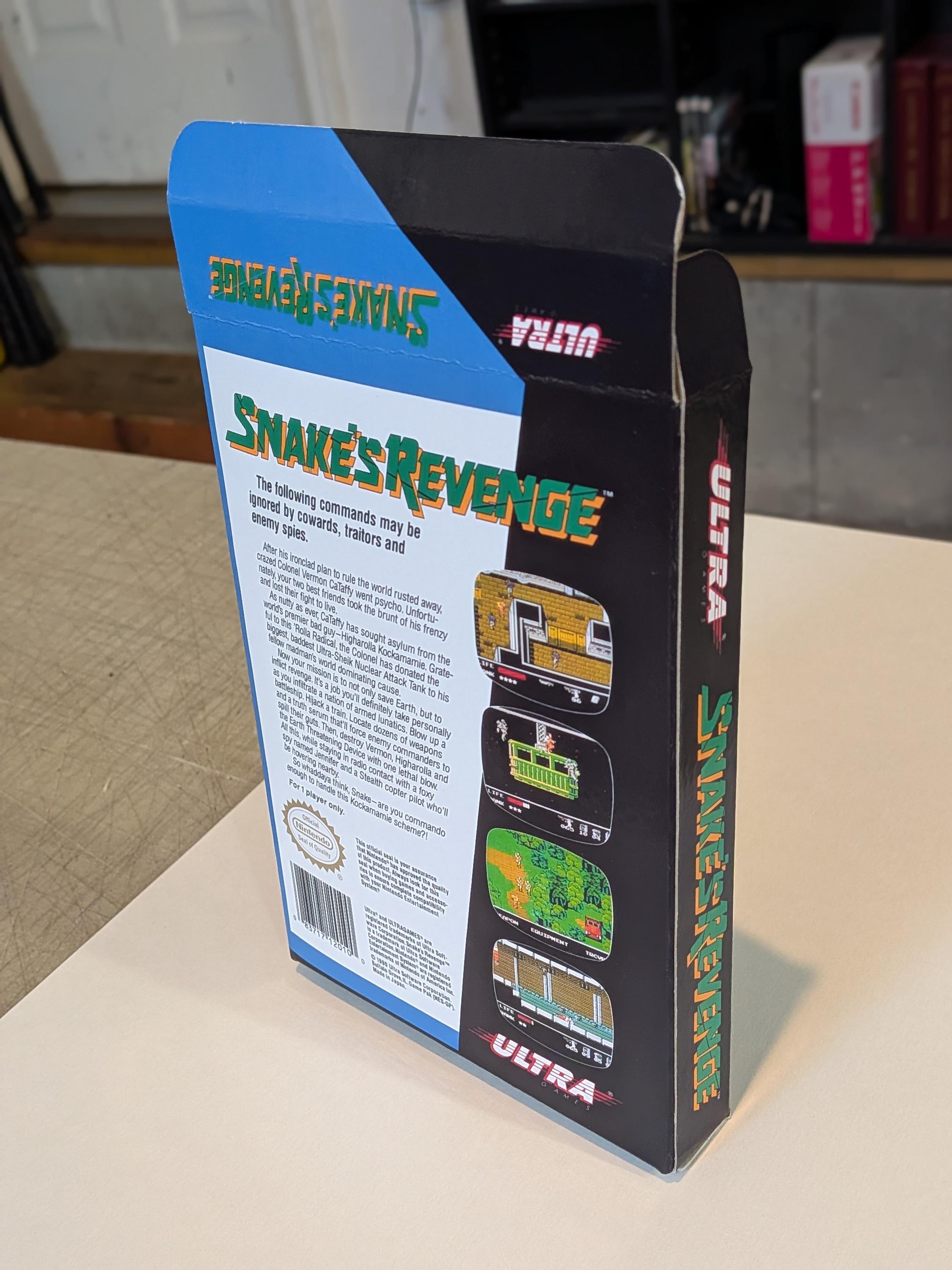 Snake Di Box Snake's Revenge Replacement Box - Nintendo NES - Highest Quality Boxes ...
