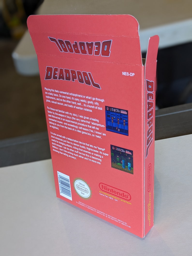 Deadpool Replacement Box - Nintendo NES Romhack - Highest Quality Boxes ...