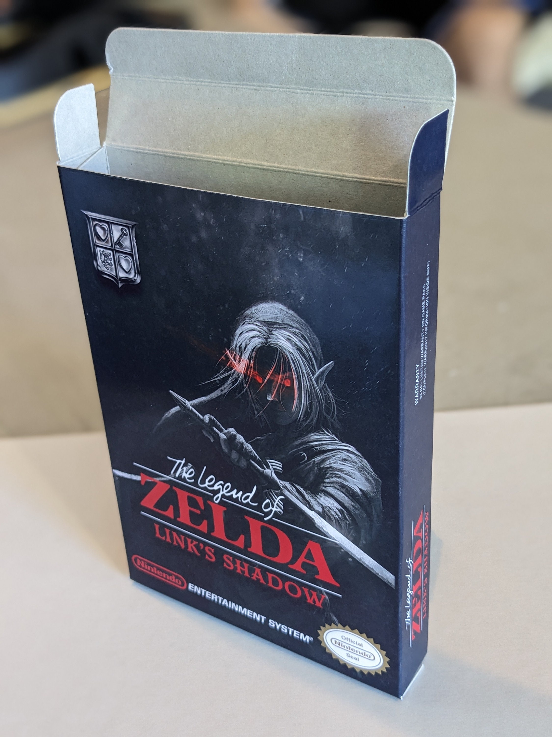 The Legend of Zelda Link's Shadow Replacement Box - Nintendo NES