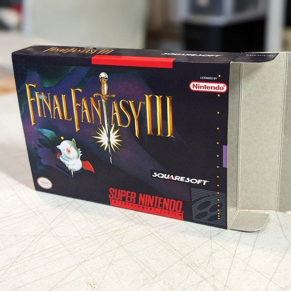 Final Fantasy III (3) Replacement Box - Super Nintendo SNES - Highest Quality Boxes in the World!