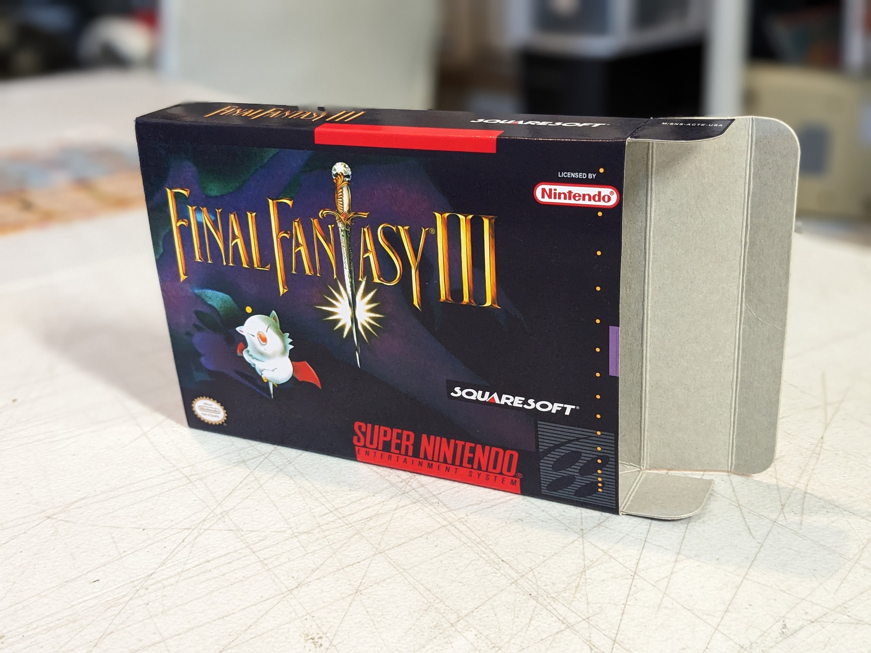 Final Fantasy III (3) Replacement Box - Super Nintendo SNES