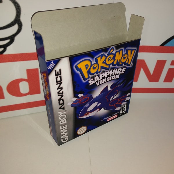 Pokemon Sapphire GBA Replacement Box - Pokémon Nintendo Game Boy Advance - Highest Quality Boxes in the World!