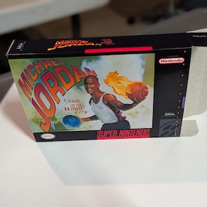 Michael Jordan Chaos in the Windy City Replacement Box - Super Nintendo SNES - Highest Quality Boxes in the World!