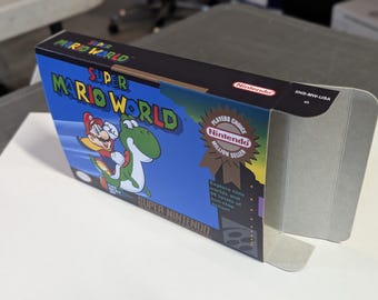 Super Mario World Player's Choice ersättningsbox - Super Nintendo SNES - Boxar av högsta kvalitet i världen!